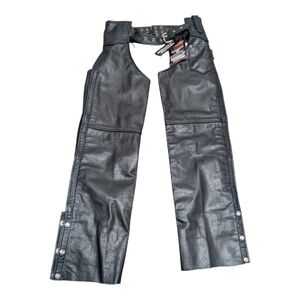 Stylish Black Leather Chaps